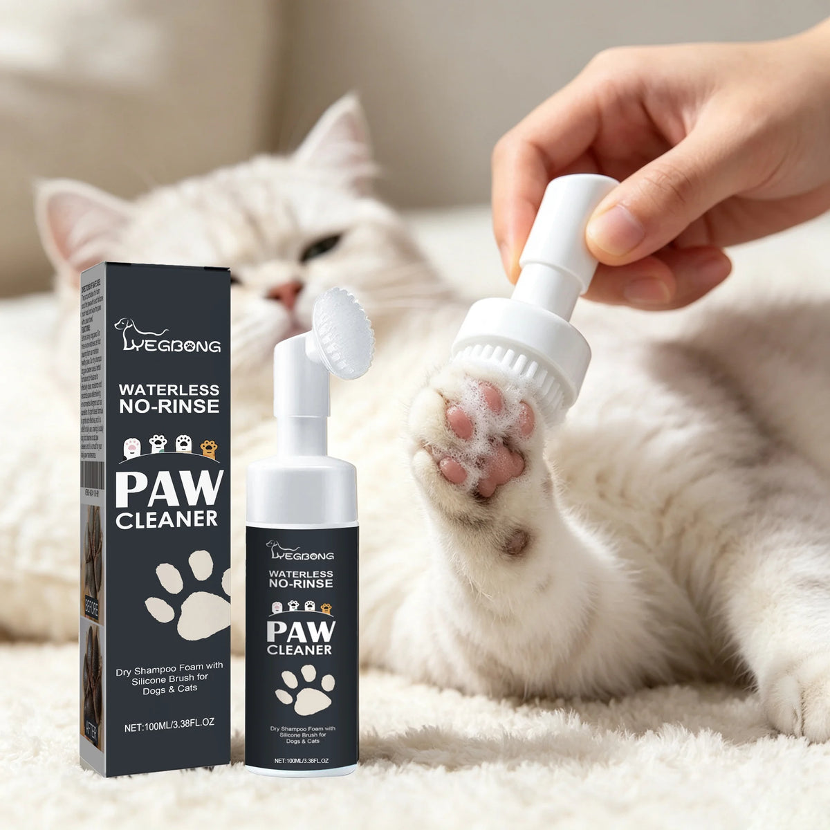 Yegbong Gentle Pet Paw Freshener Mousse For Dogs And Cats