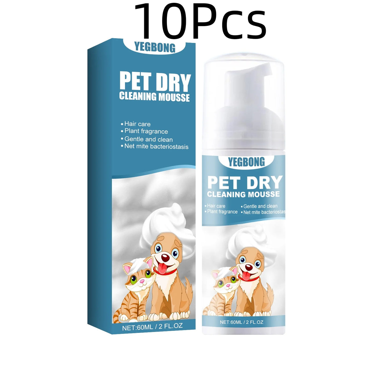 YEGBONG Pet Dry Shampoo Mousse for Gentle Cleansing