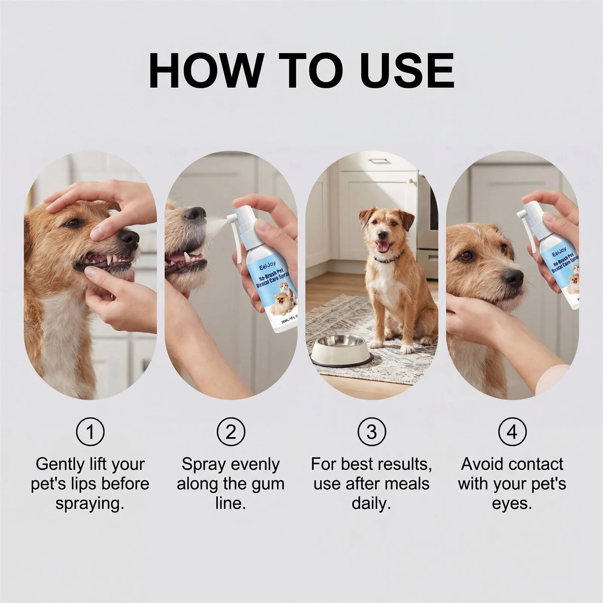 Daily Pet Dental Spray Removes Stains And Eliminates Bad Breath