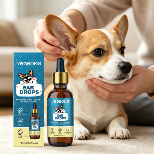 Yegbong Natural Ear Drops Gentle Nourishing Debris Removal for Pets