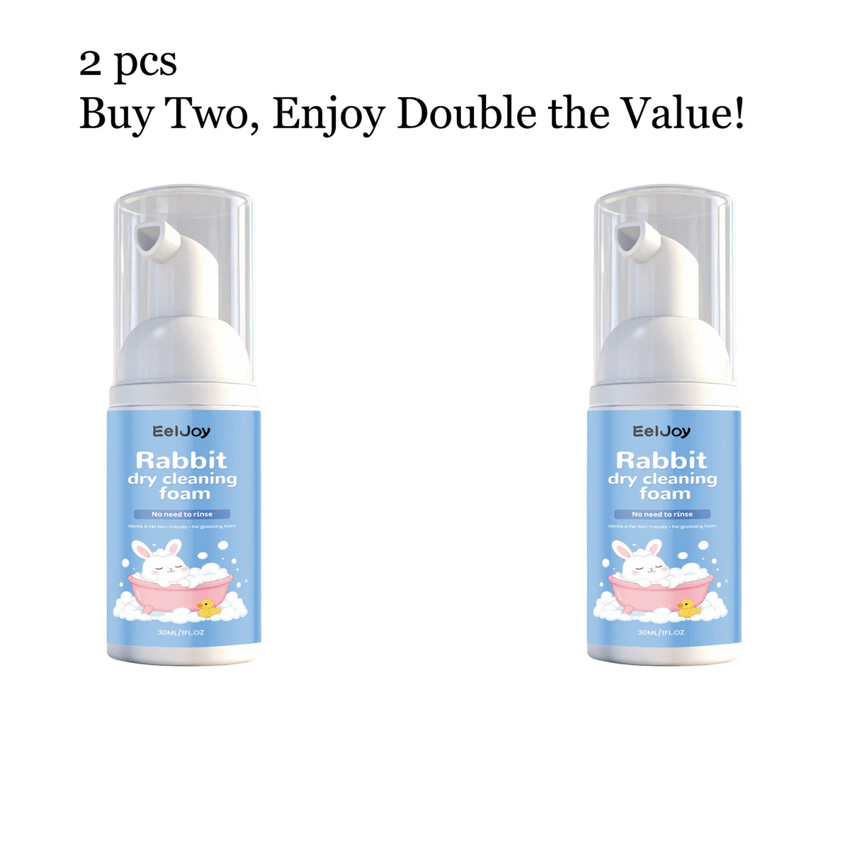 Gentle Rabbit Cleaning Mousse Bath Foamer Removes Odors Soothes Skin