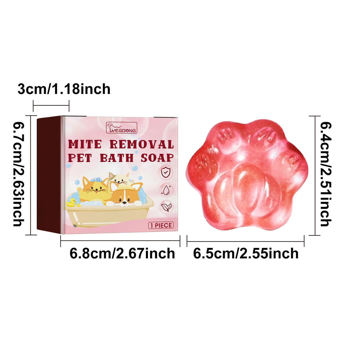 YEGbong Natural Pet Soap Gentle Cleanser With Odor Elimination