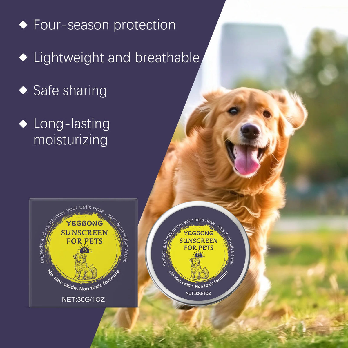 Yegbong Gentle Pet Sunscreen Cream For Dogs And Cats Protection