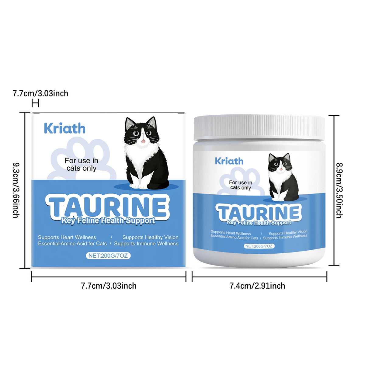 Natural Taurine Powder Supplement For Cats And Dogs Oral Health