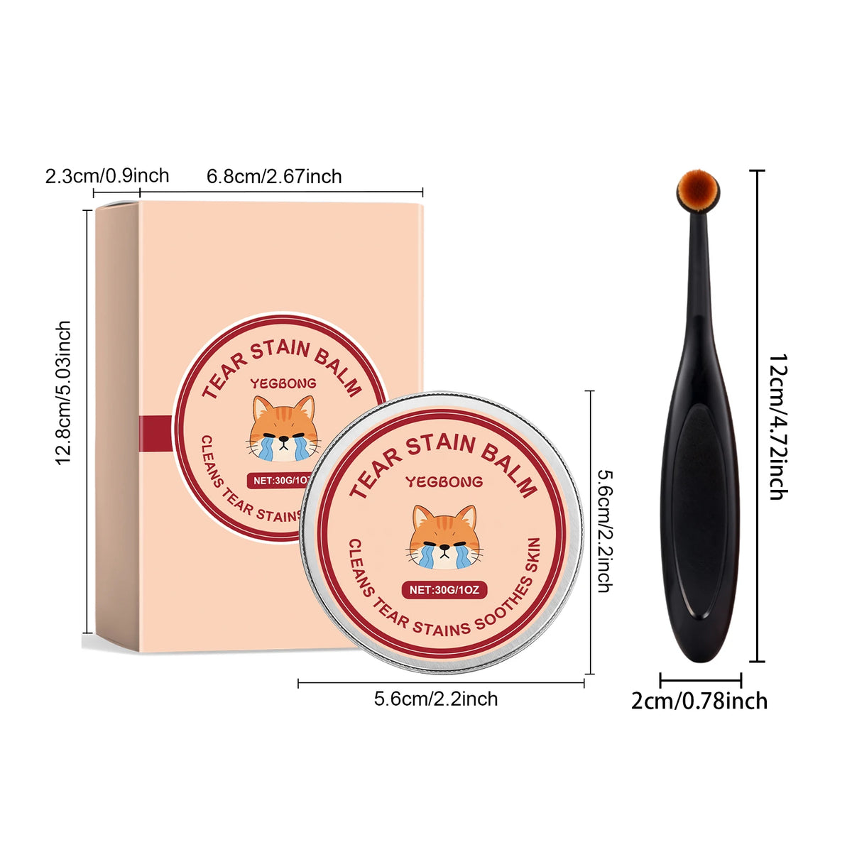 Yegbong Pet Tear Stain Remover Balm Gentle Eye Treatment