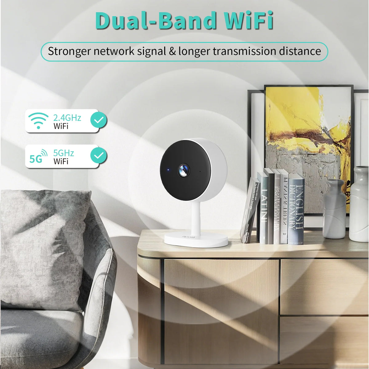 ALAGA 3MP Indoor Security Camera With Smart Tracking And Alerts