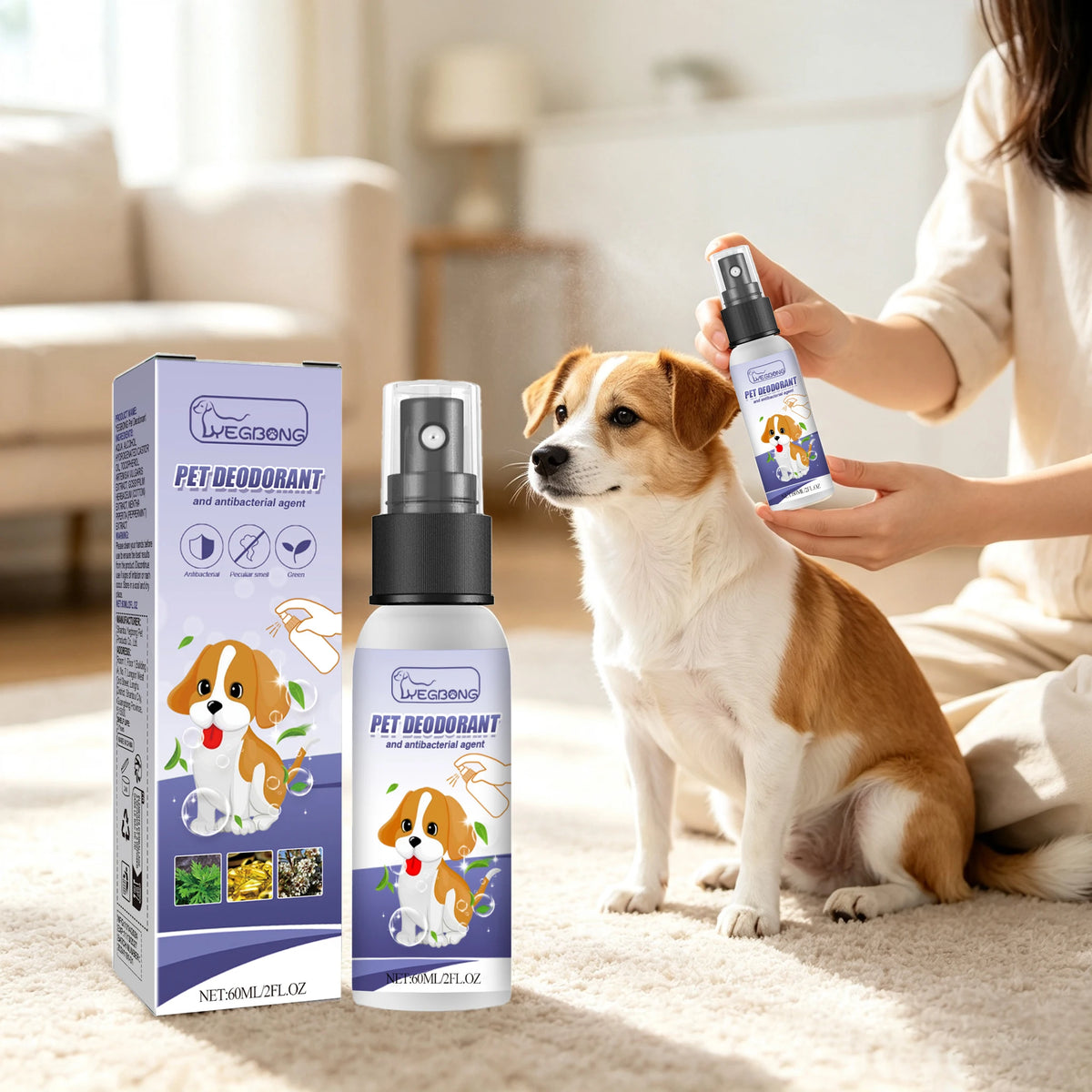 Yegbong Moisturizing Pet Deodorant Spray For Canine Comfort