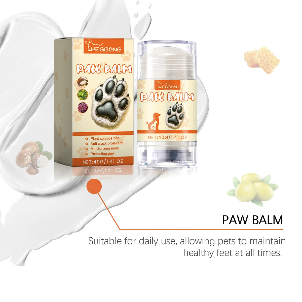Yegbong Plant Formula Pet Paw Balm Stick Deep Moisturizing Care