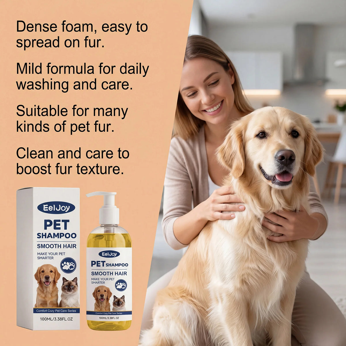 Yegbong Pet Hair Cleaning Shampoo With Mild Grooming Formula