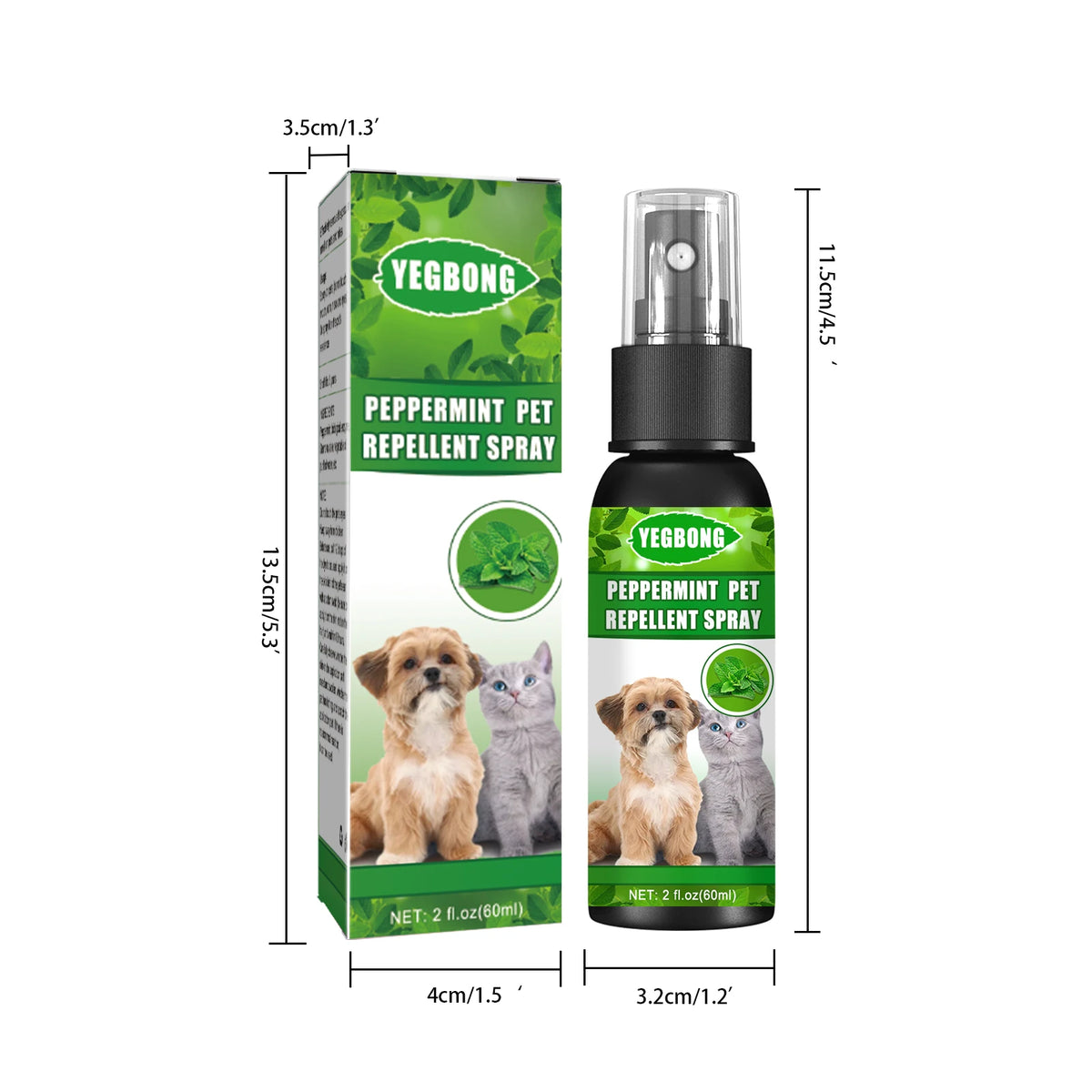 Yegbong Mint Flea Repellent Spray Natural Formula Sooothing Pet Care