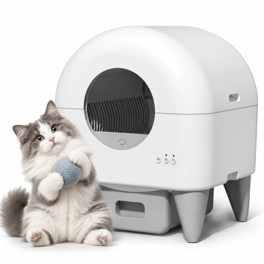 Automatic Self Cleaning Cat Litter Box With Smart App Monitoring