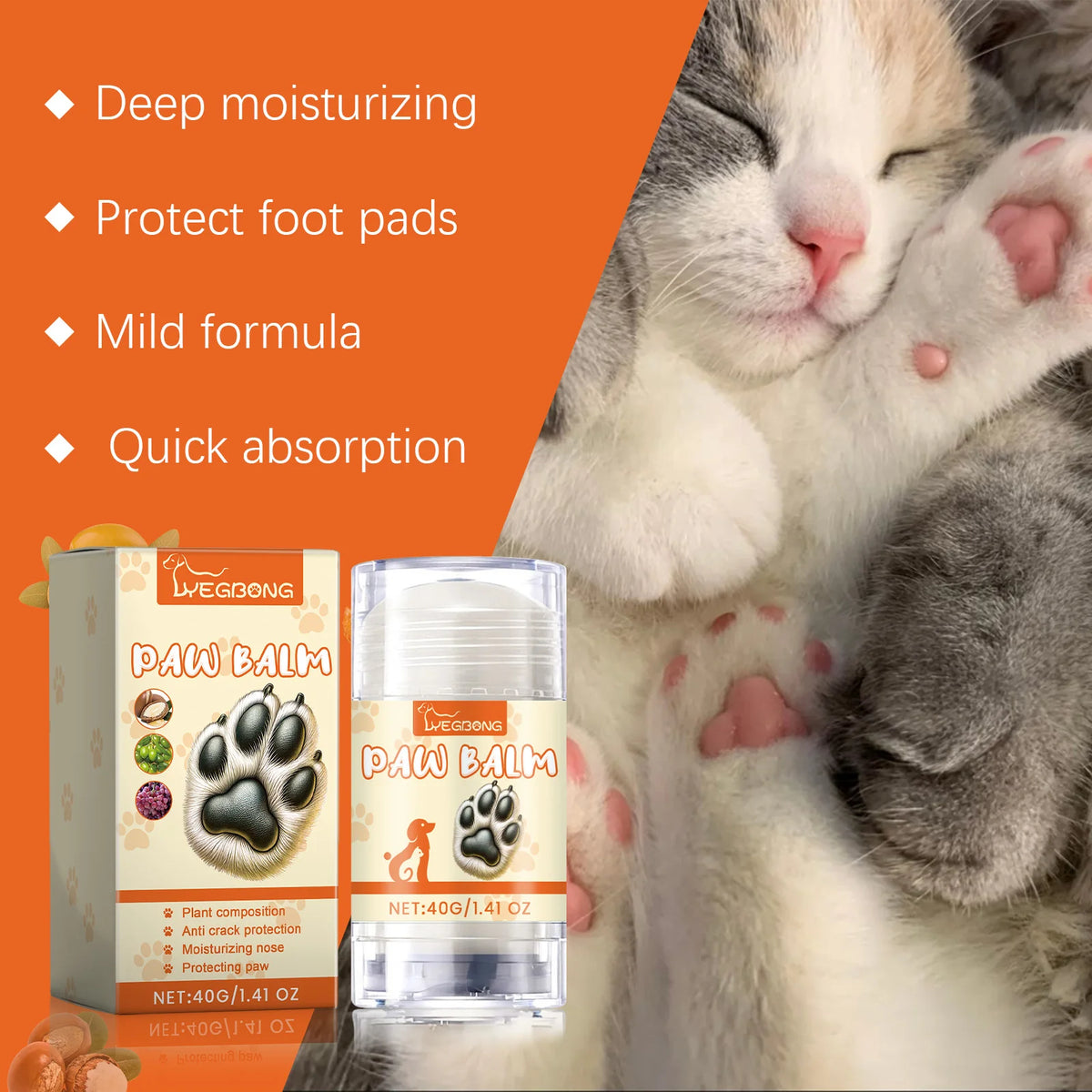 Yegbong Plant Formula Pet Paw Balm Stick Deep Moisturizing Care