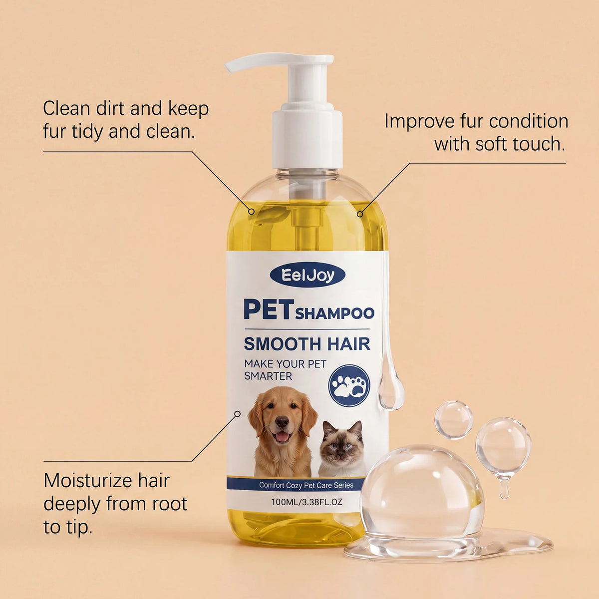 Yegbong Pet Hair Cleaning Shampoo With Mild Grooming Formula