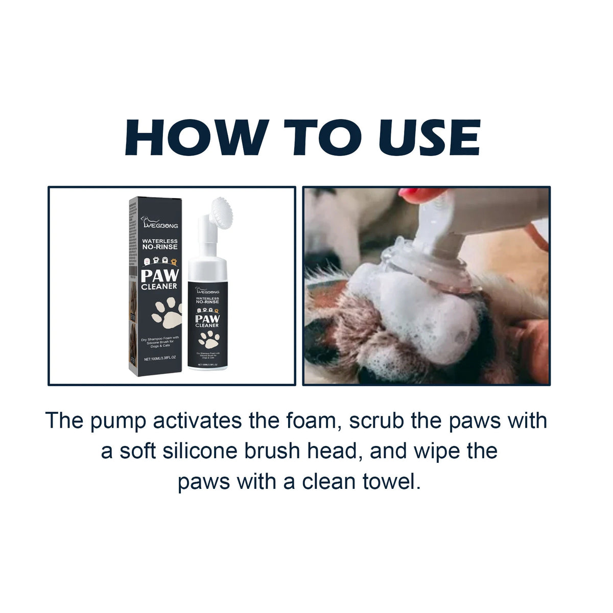Yegbong Gentle Pet Paw Freshener Mousse For Dogs And Cats