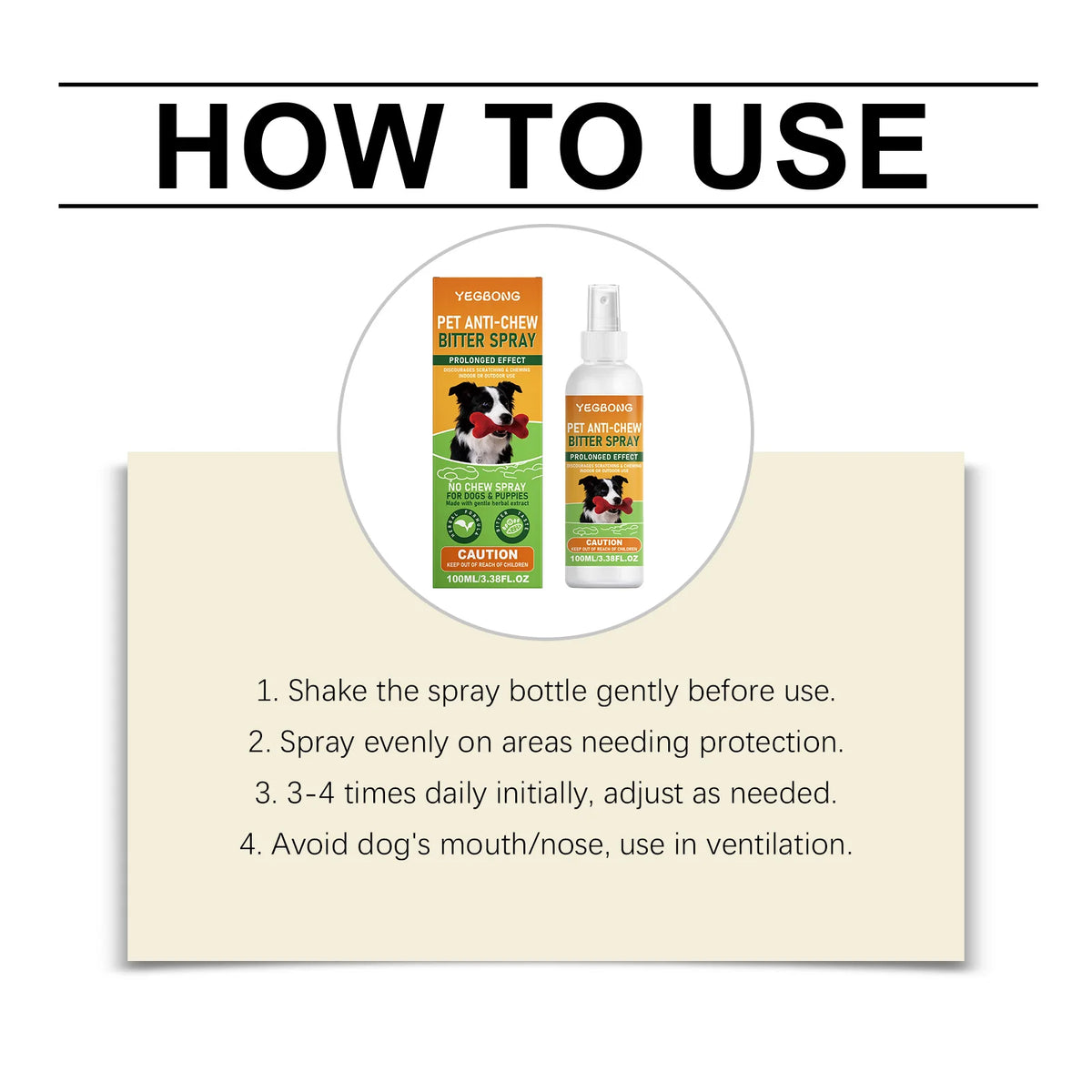 Yegbong Bitter Anti Chewing Spray For Pet Furniture Protection