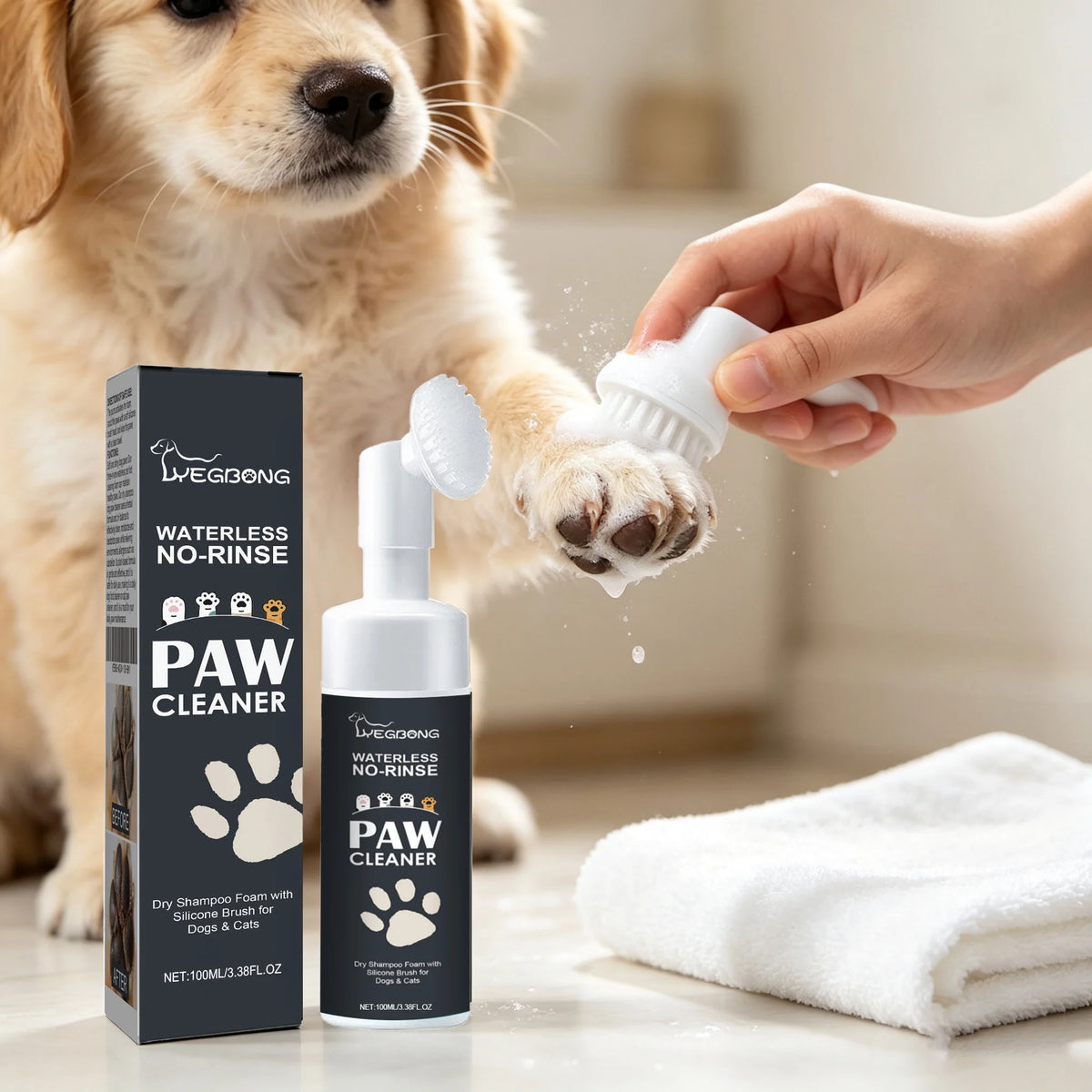 Yegbong Gentle Pet Paw Freshener Mousse For Dogs And Cats