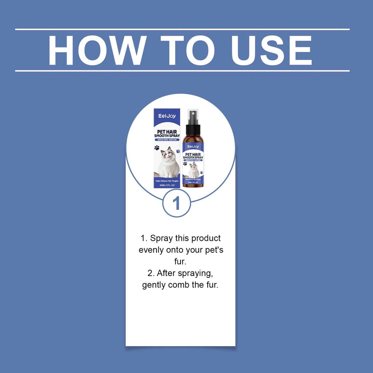 Professional Pet Hair Smoothing Spray For Healthy Dog And Cat Coats