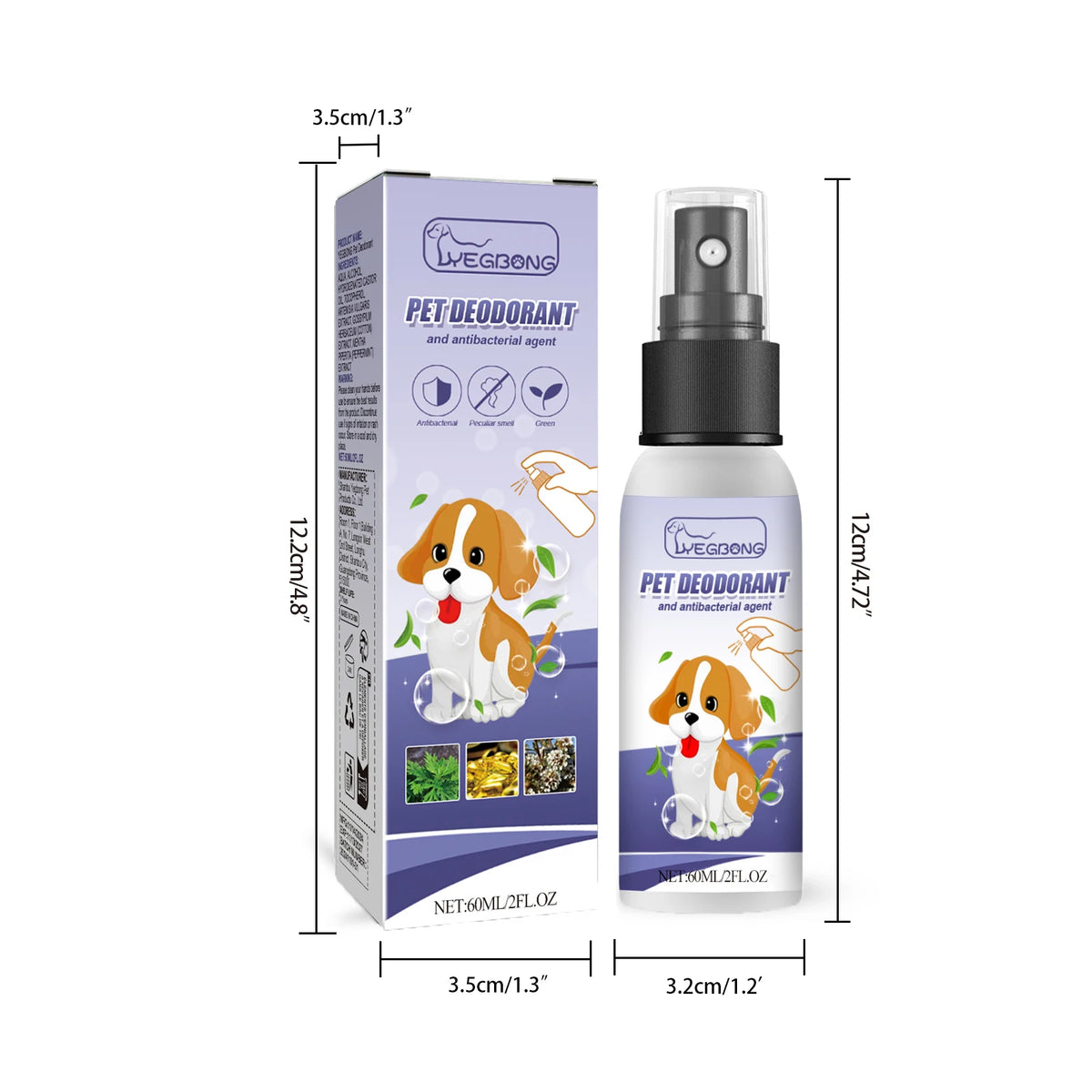 Yegbong Moisturizing Pet Deodorant Spray For Canine Comfort