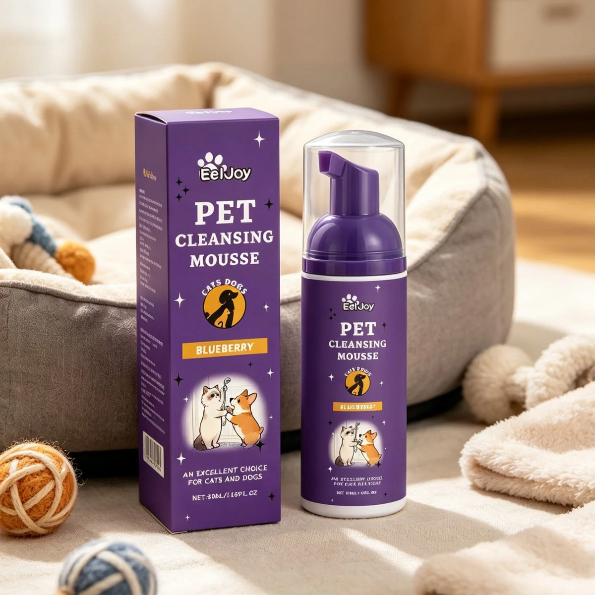 EelJoy Deep Cleansing Pet Grooming Foam For Odor Control