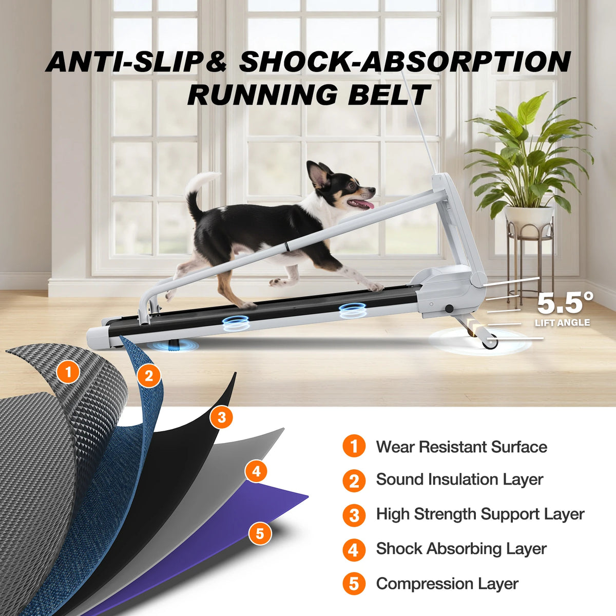 Quiet Smart Pet Treadmill With Adjustable Speed And Foldable Design