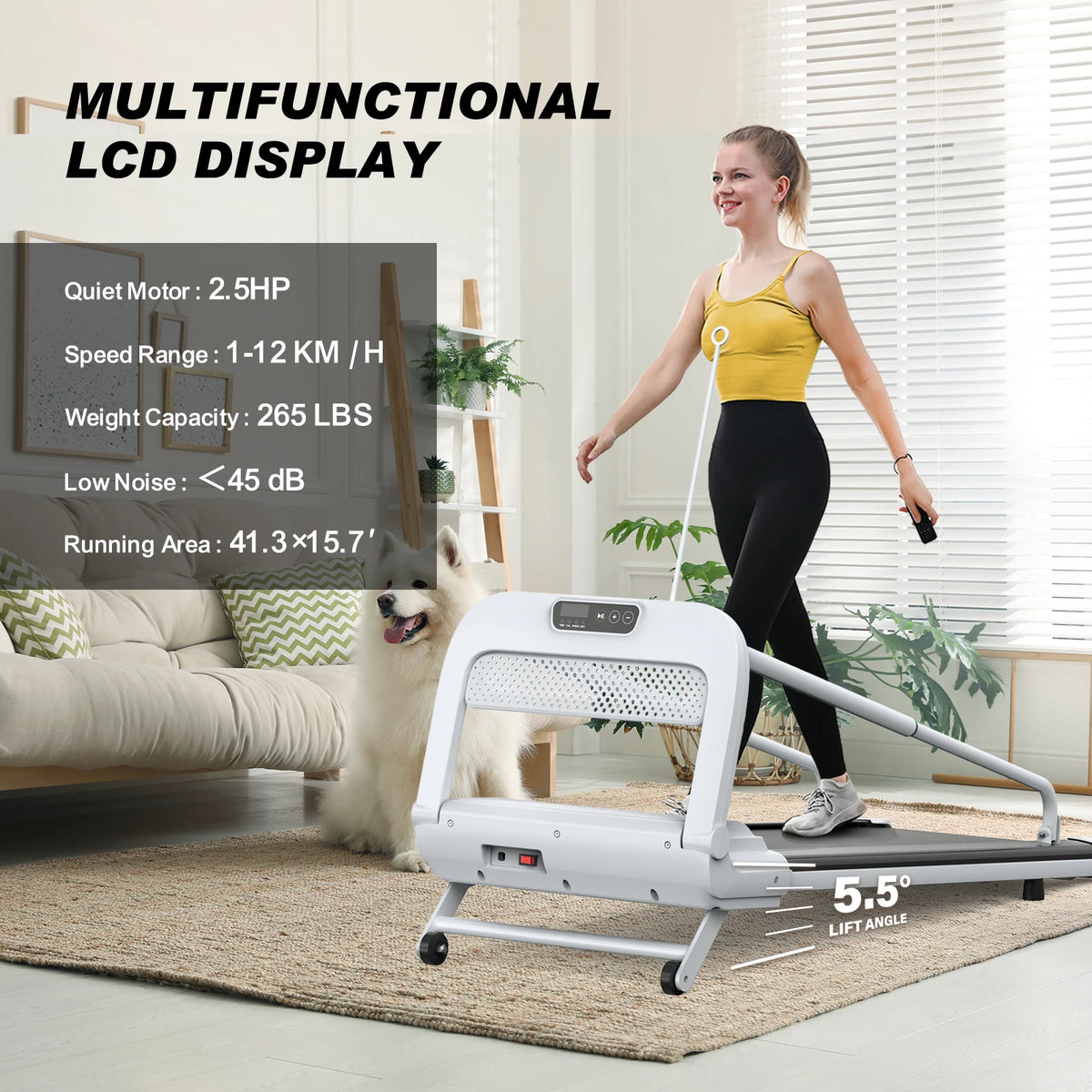 Quiet Smart Pet Treadmill With Adjustable Speed And Foldable Design