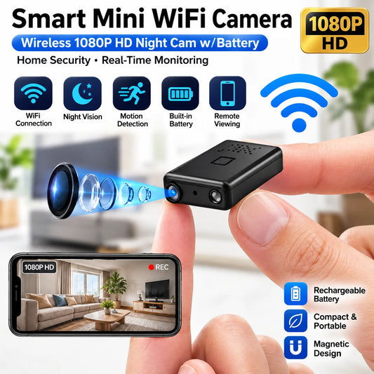 Mini WiFi Security Camera With Night Vision And Motion Detection