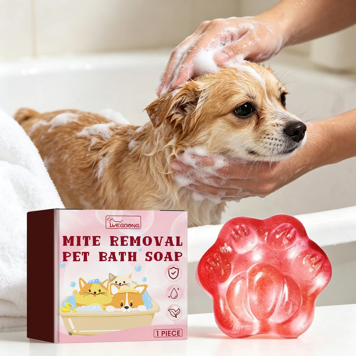 YEGbong Natural Pet Soap Gentle Cleanser With Odor Elimination