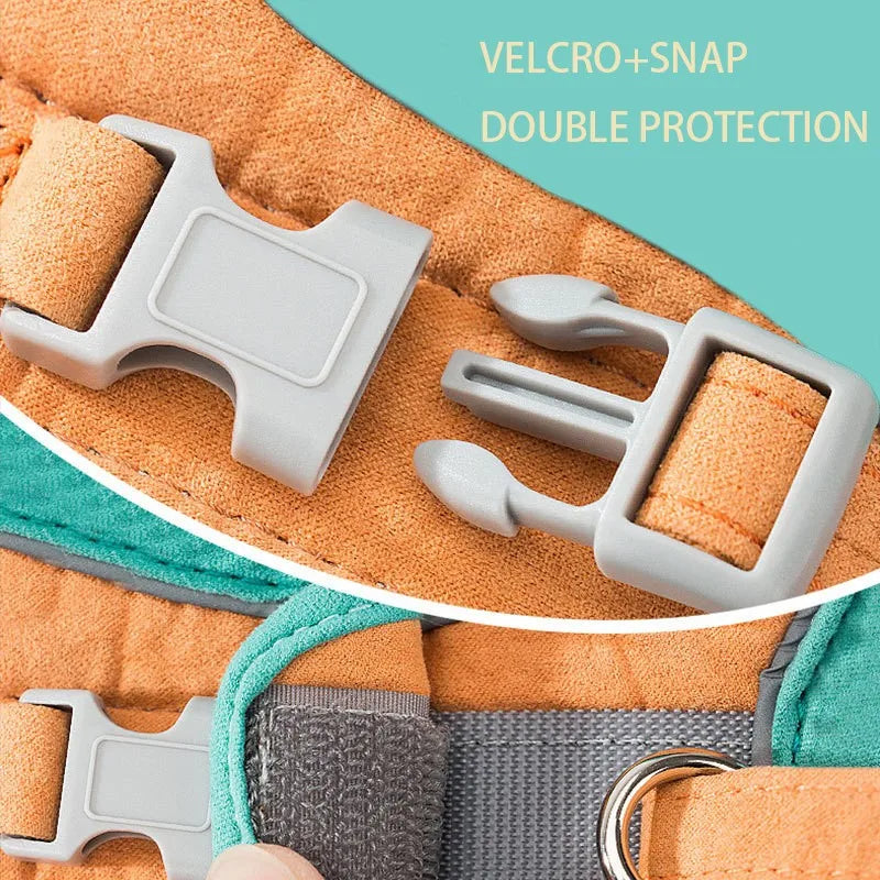Reflective Pet Vest Harness With Leash For Nighttime Walking
