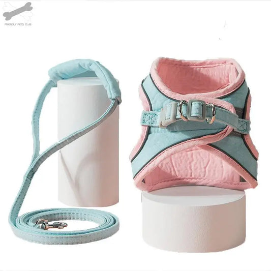 Reflective Pet Vest Harness With Leash For Nighttime Walking