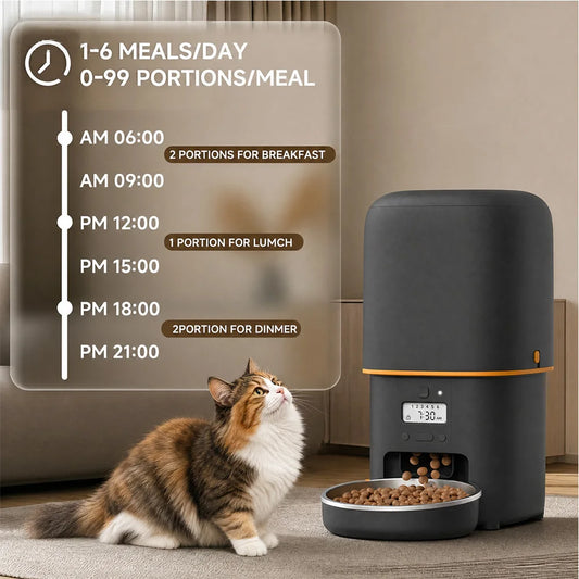 Furpipi Automatic Timed Pet Feeder With Dry Food Dispenser