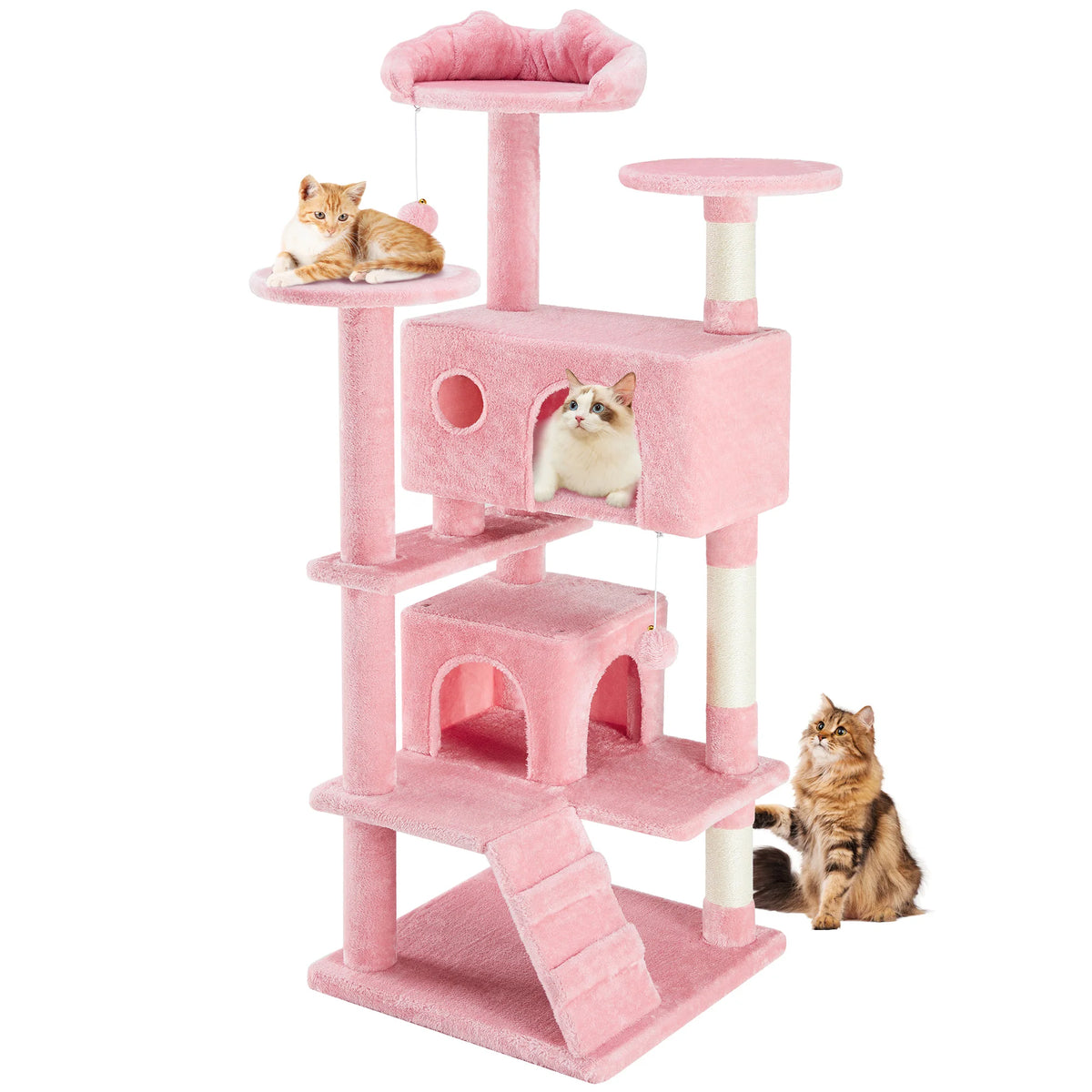 JHK Multi Tier Cat Tree Tower With Sisal Scratching Post Platform