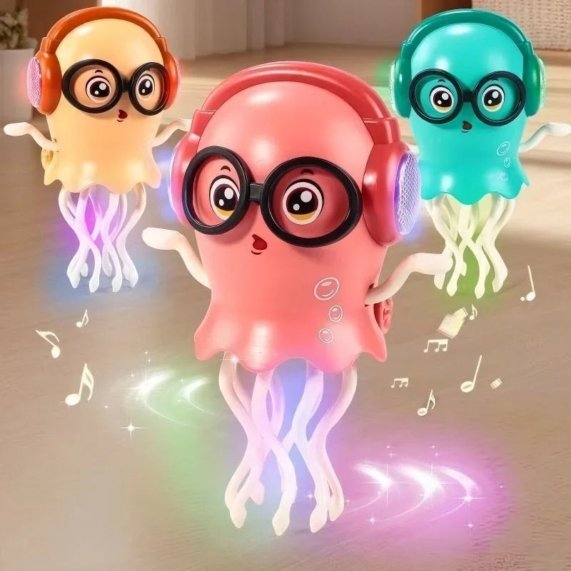 Led Electric Crawling Dancing Jellyfish Interactive Smart Cat Toy