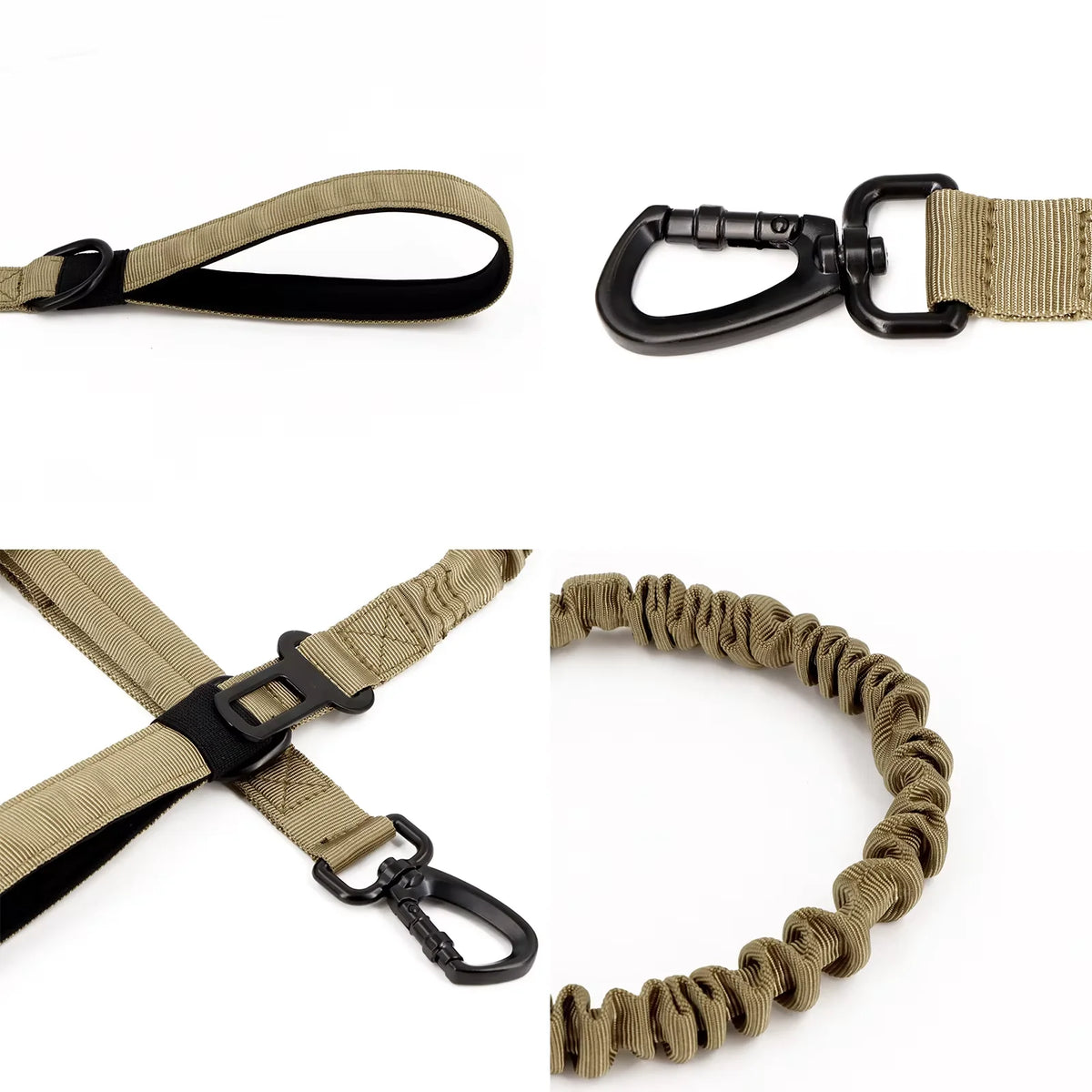 Petravel Adjustable Quick Release Double Handle Nylon Dog Leash
