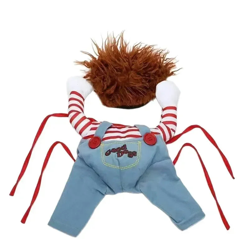 Halloween Chucky 3D Upright Dog Cat Costume Cosplay Outfit