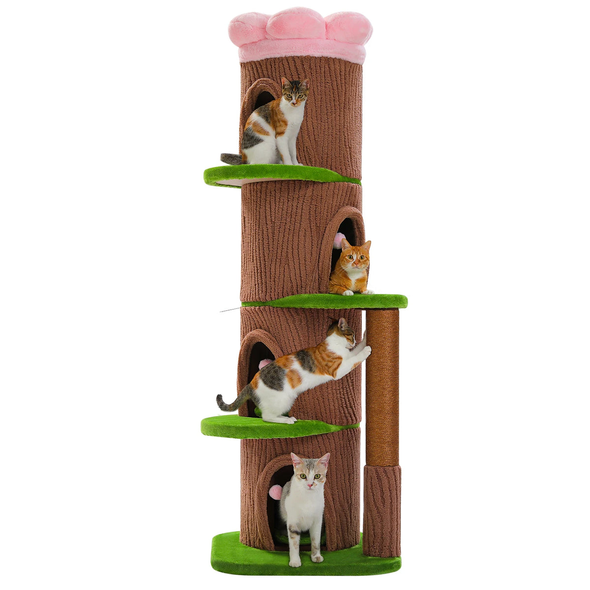 P Cat Tree With Spacious Condos Scratching Posts Cozy Beds