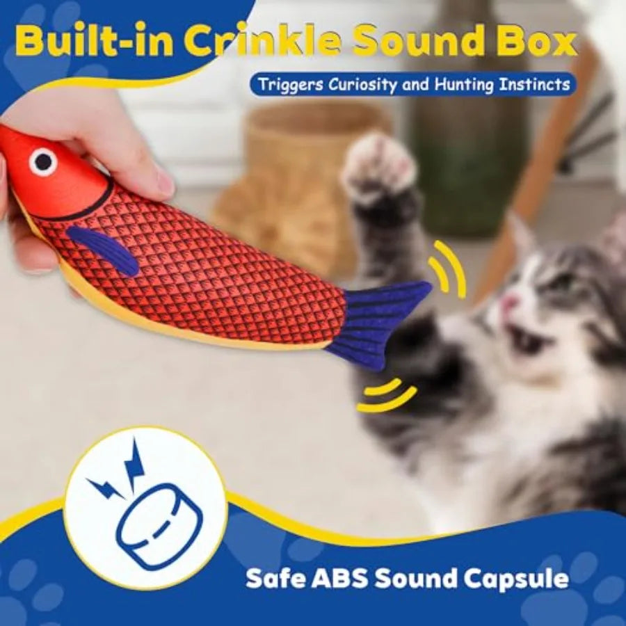 Interactive Catnip Chew Toys With Rattle Sound for Indoor Cats
