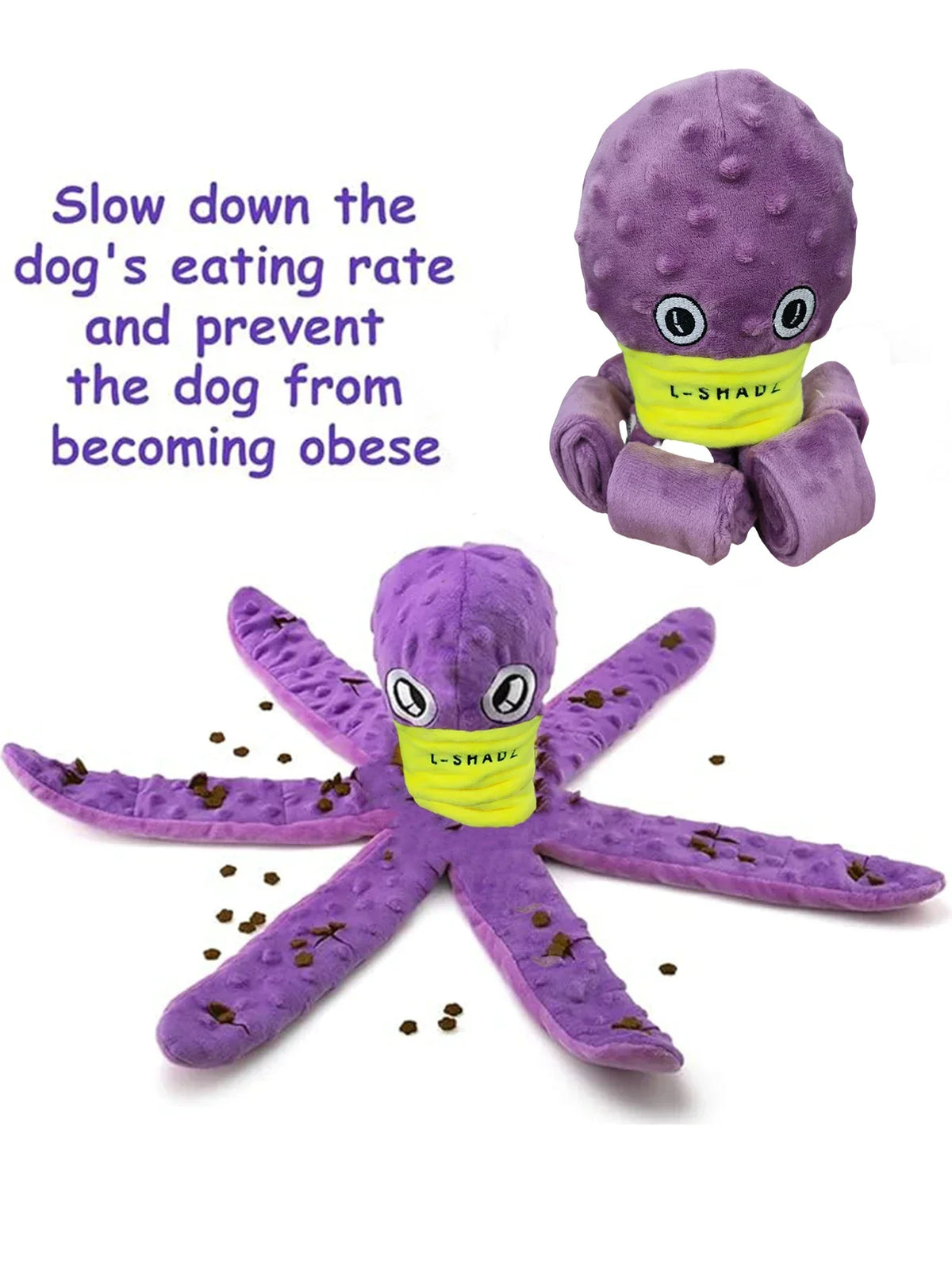 Plush Octopus Dog Snuffle Toy Interactive Puzzle Chew Toy
