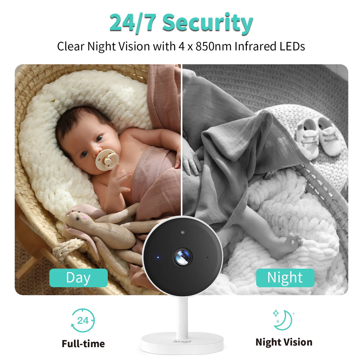 ALAGA 3MP Indoor Security Camera With Smart Tracking And Alerts