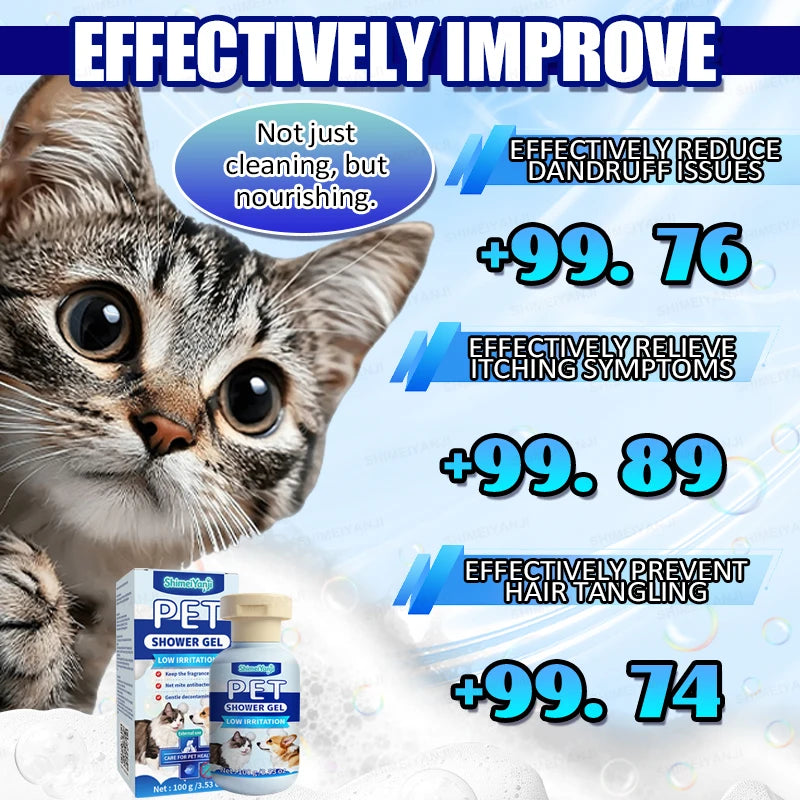 Waterless Foam Shampoo for Cats and Dogs Pet Grooming