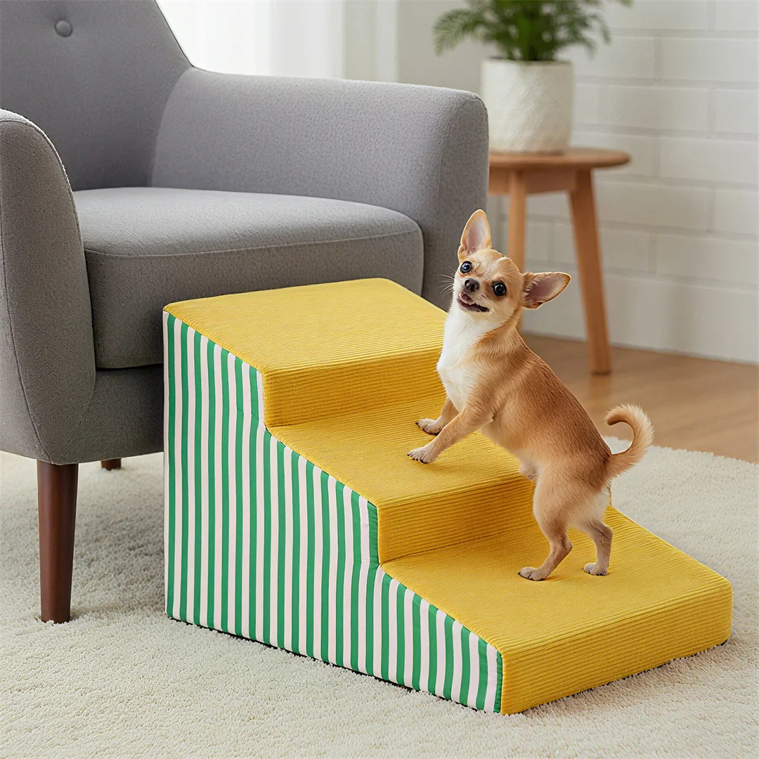 High Density Foam Dog Stairs With Removable Washable Cover