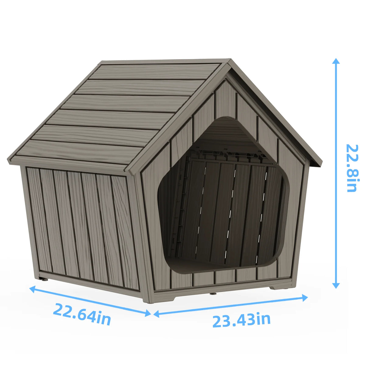 Waterproof Plastic Gable Roof Pet House Outdoor Dog Shelter