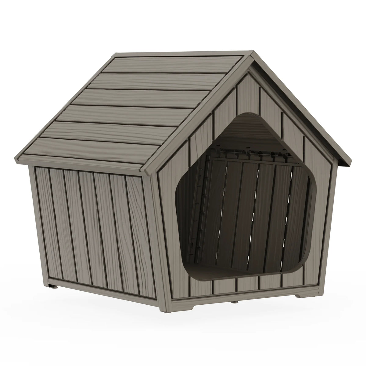 Waterproof Plastic Gable Roof Pet House Outdoor Dog Shelter
