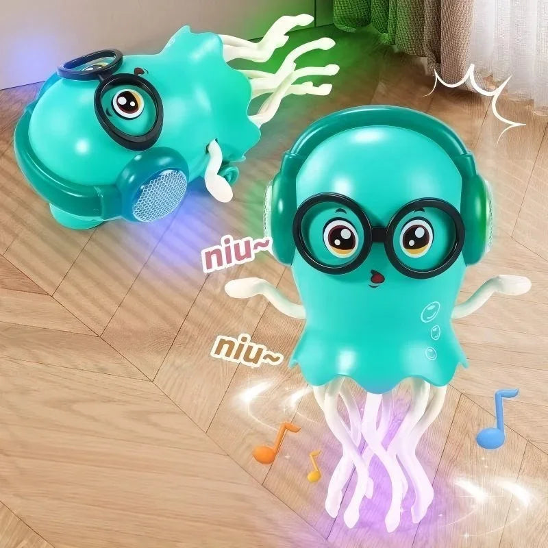 Led Electric Crawling Dancing Jellyfish Interactive Smart Cat Toy