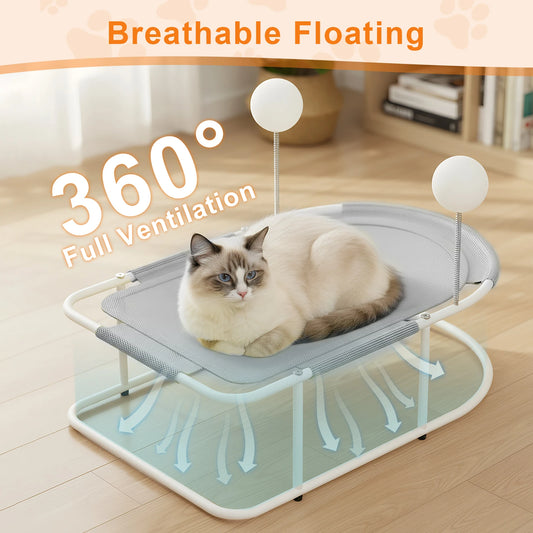 Elevated Cat Bed With Washable Breathable Mesh Metal Frame