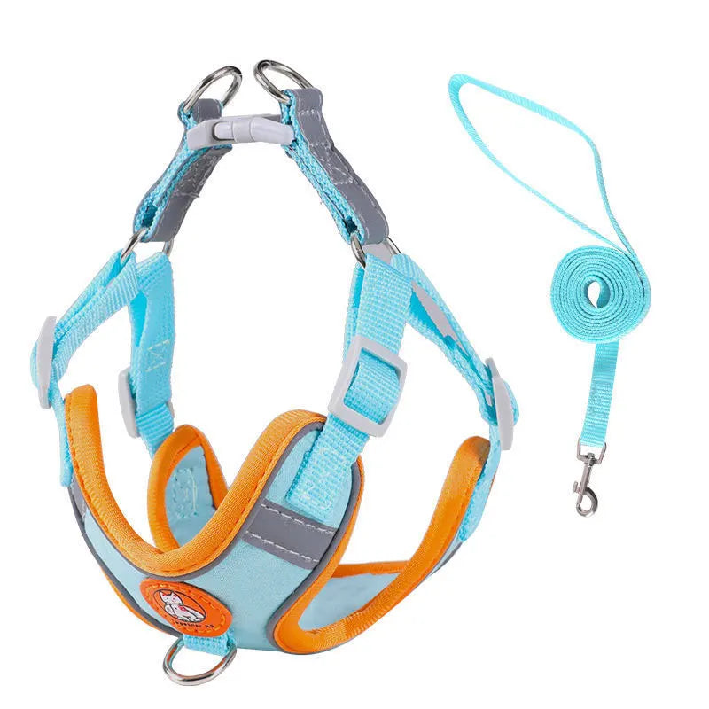Adjustable No Pull Dog Harness With Matching Walking Leash Set