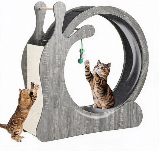 Garvee Multifunctional Cat Treadmill Exercise Wheel With Scratching Board