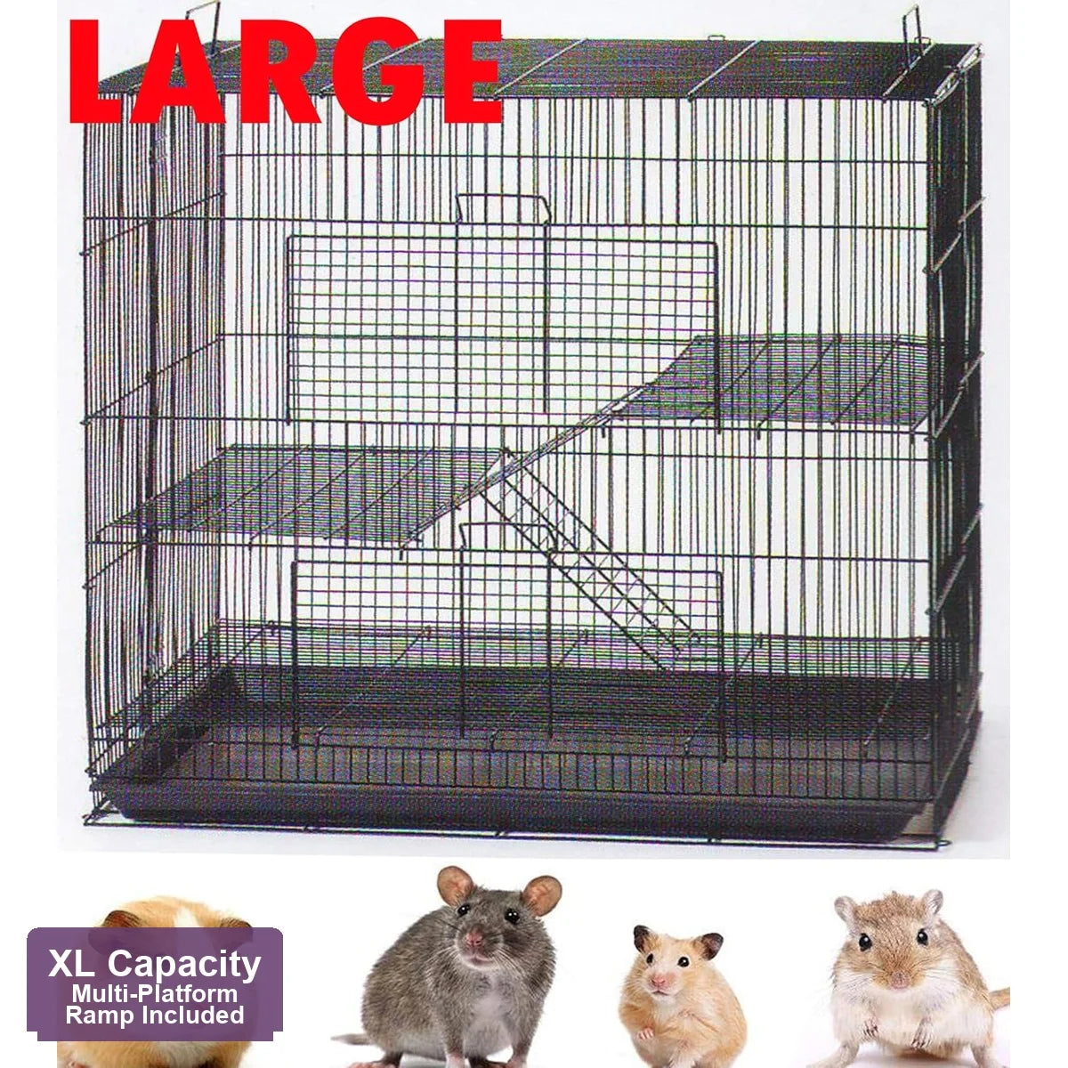 Spacious Multi-Level Small Animal Habitat Cage For Indoor Pets