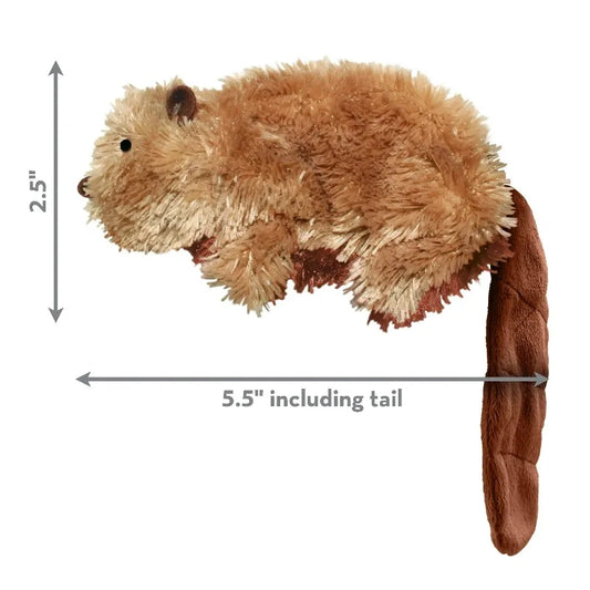 Plush Fleece Beaver Dog Toy Featuring Reliable Inner Squeaker
