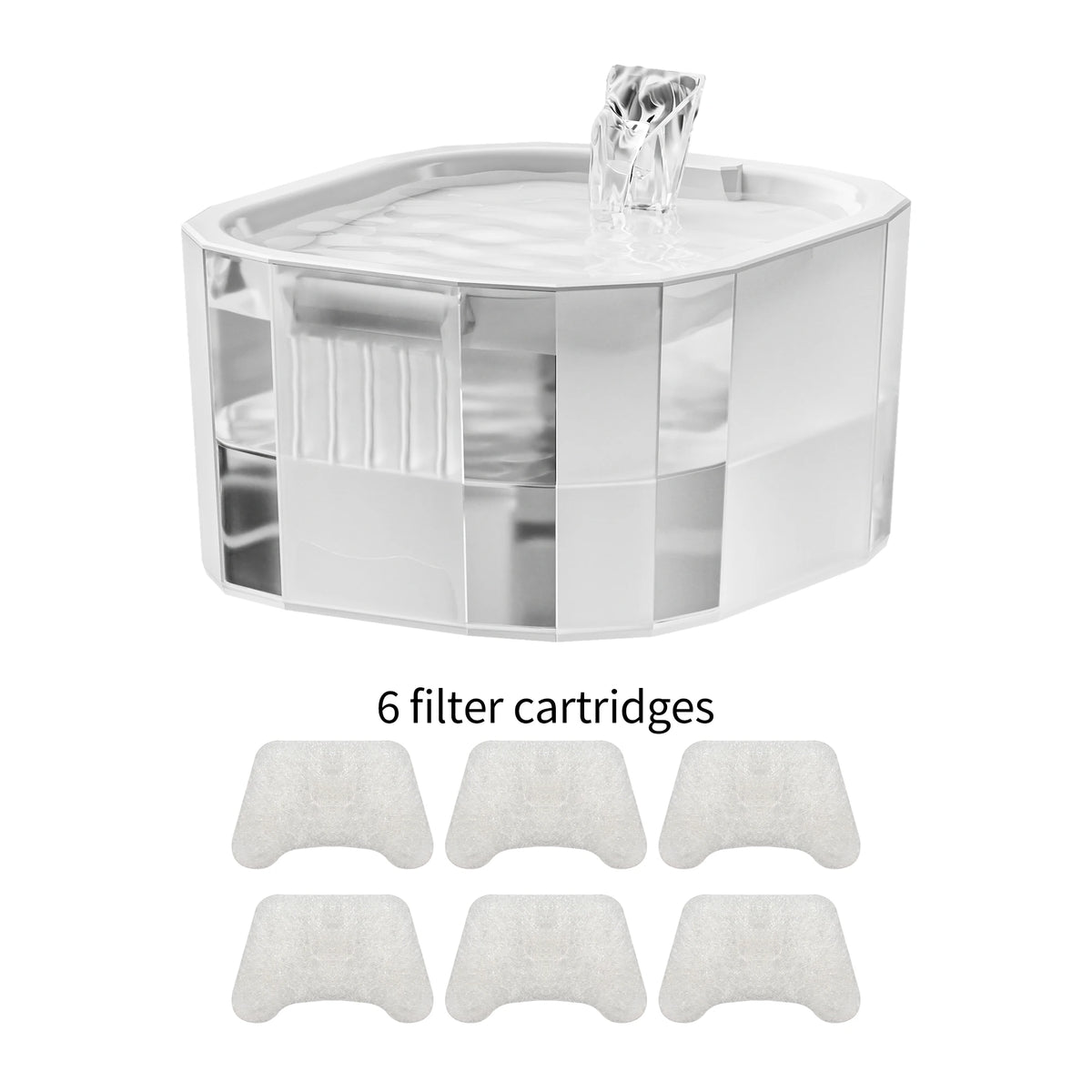 2-in-1 Smart Cat Water Fountain And Feeder With Silent Pump