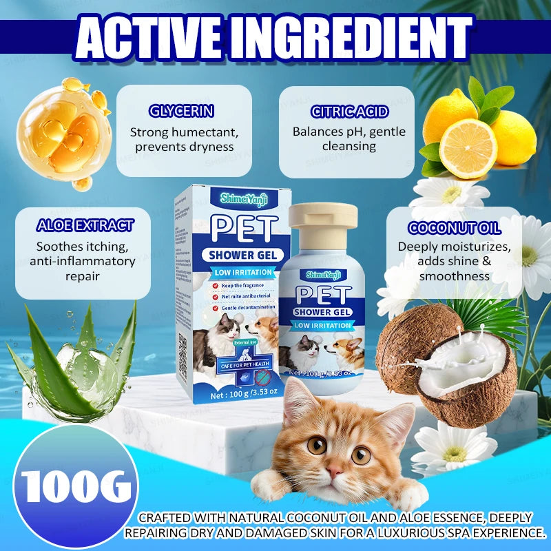 Waterless Foam Shampoo for Cats and Dogs Pet Grooming